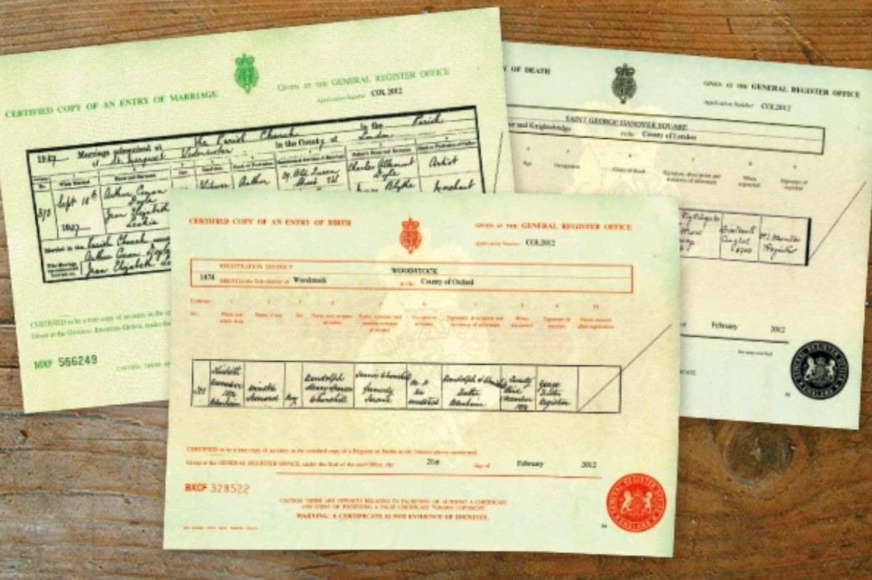 Birth Certificate Reference Number in the UK